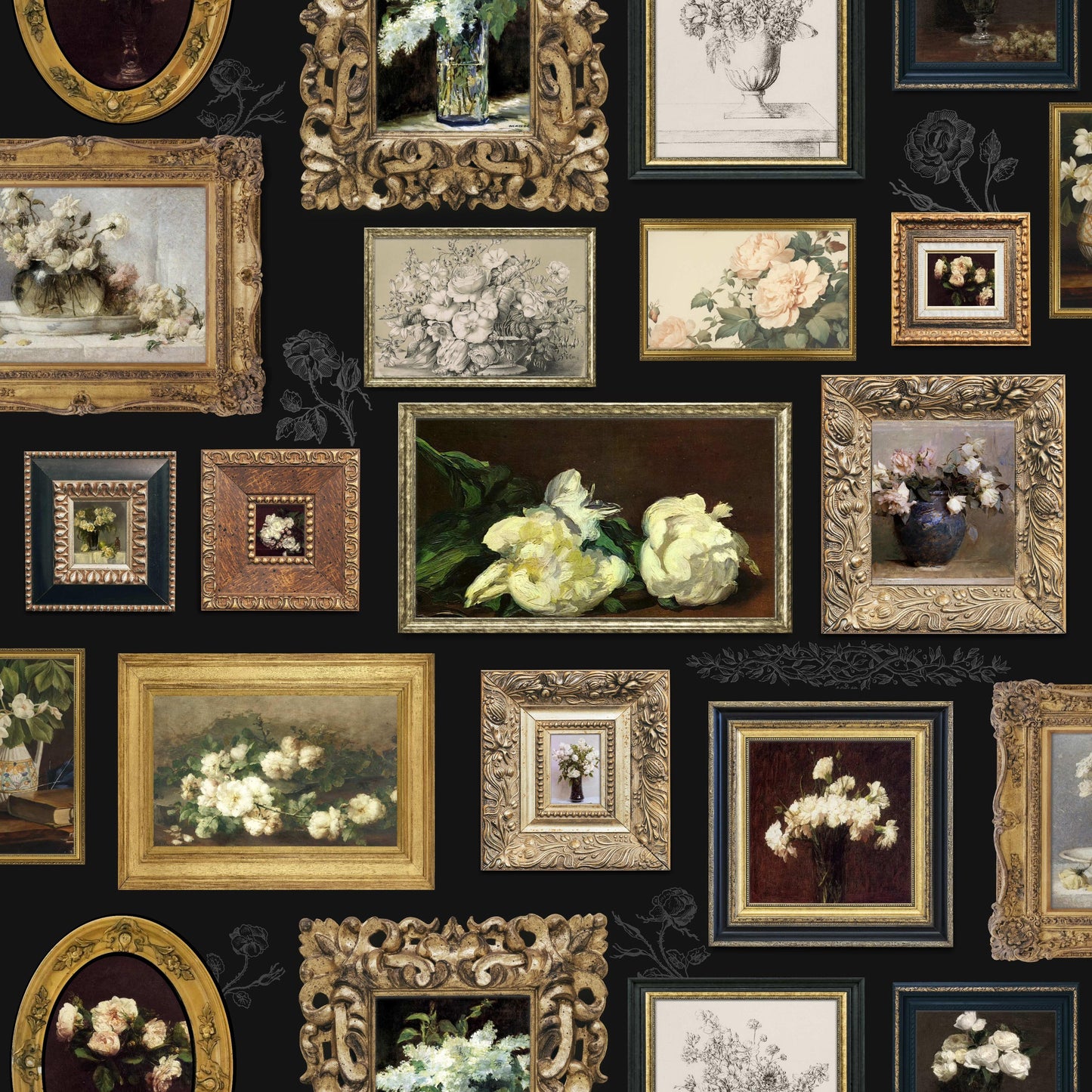 Gallery Walls White Floral pattern thumbnail