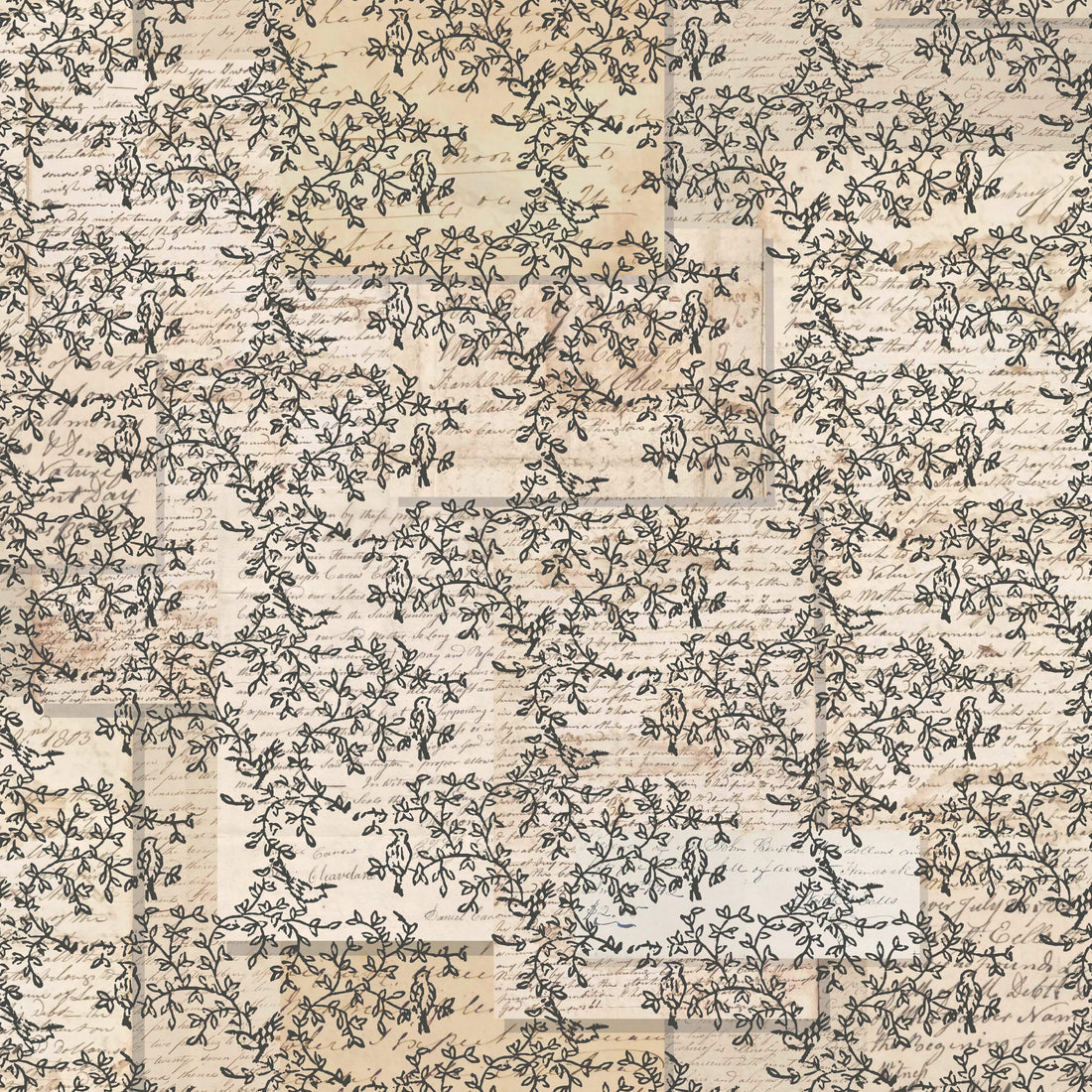 A Little Birdie Told Me On Antique Letters pattern thumbnail
