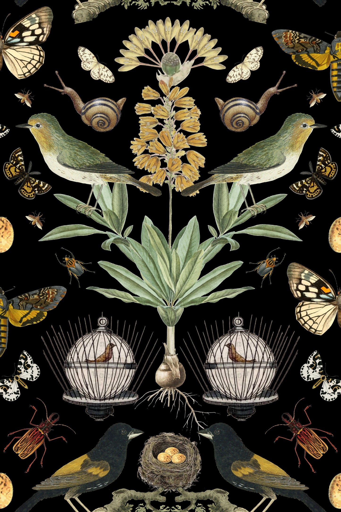Birdcage On Black pattern thumbnail