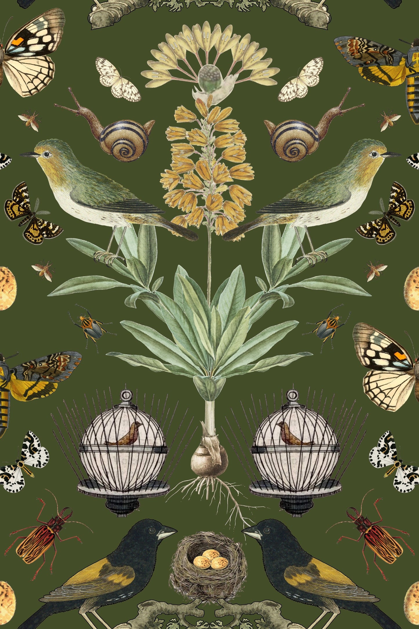 Birdcage On Green pattern thumbnail