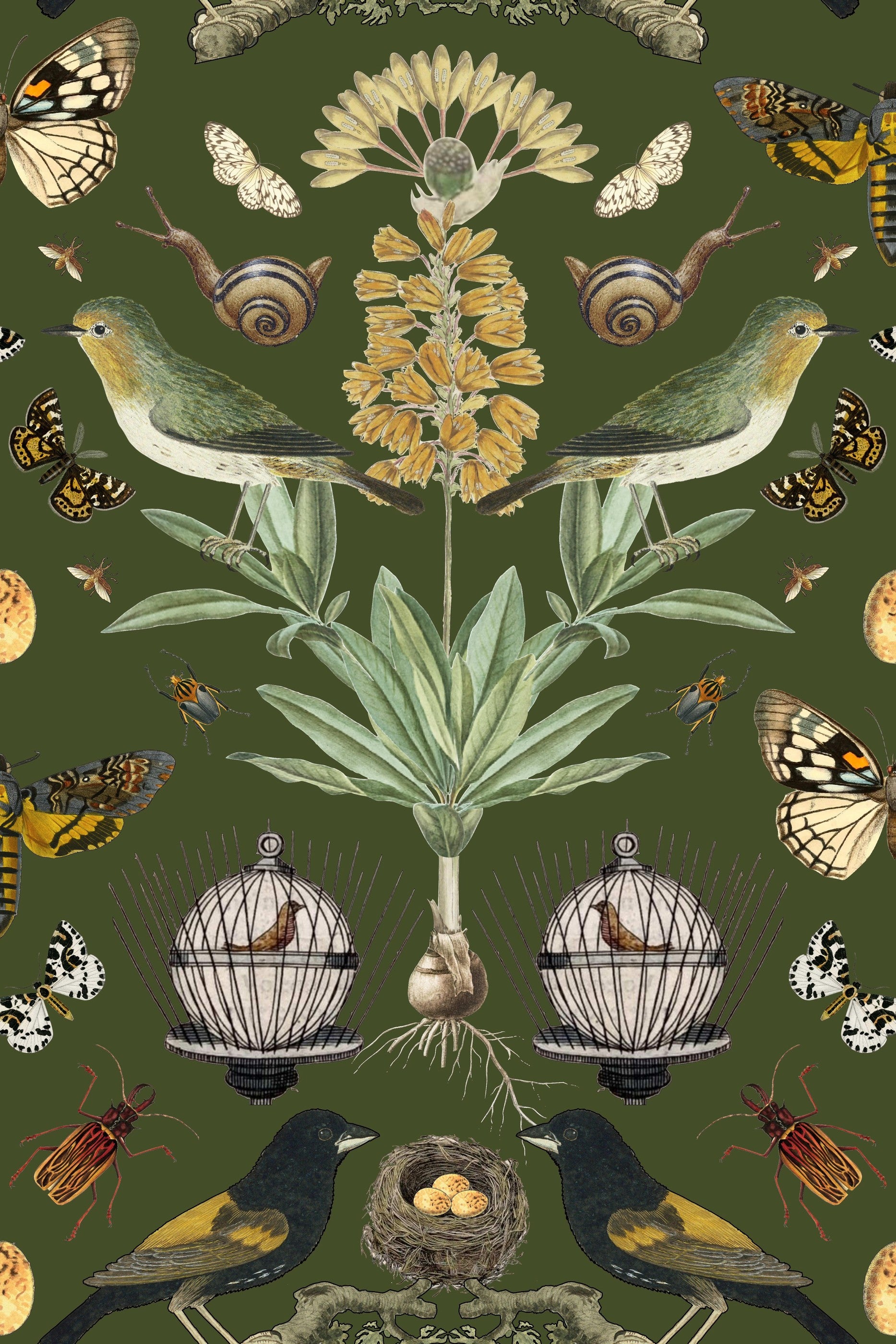 Birdcage On Green pattern thumbnail