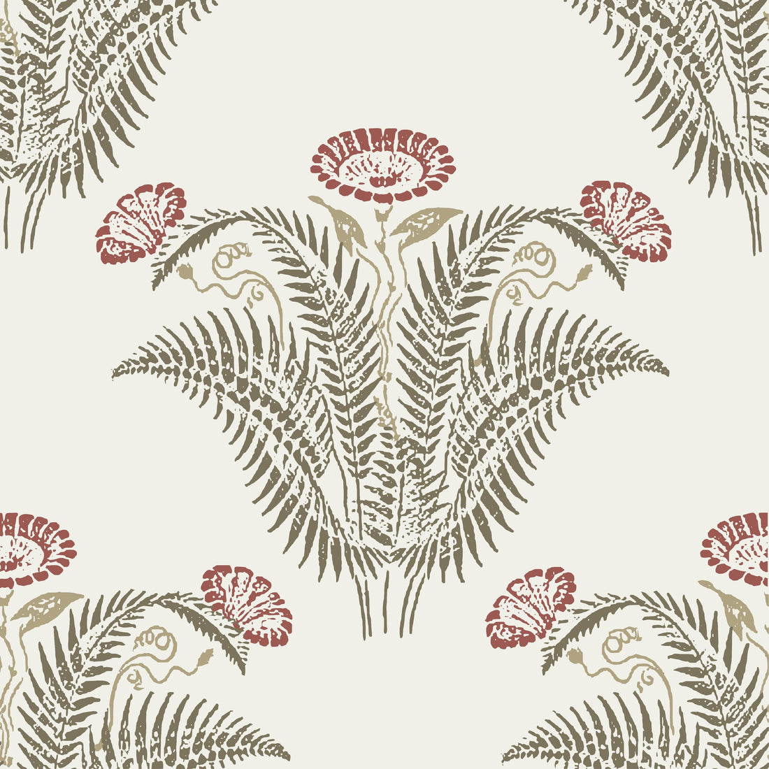 Flowering Fern furniture fabric