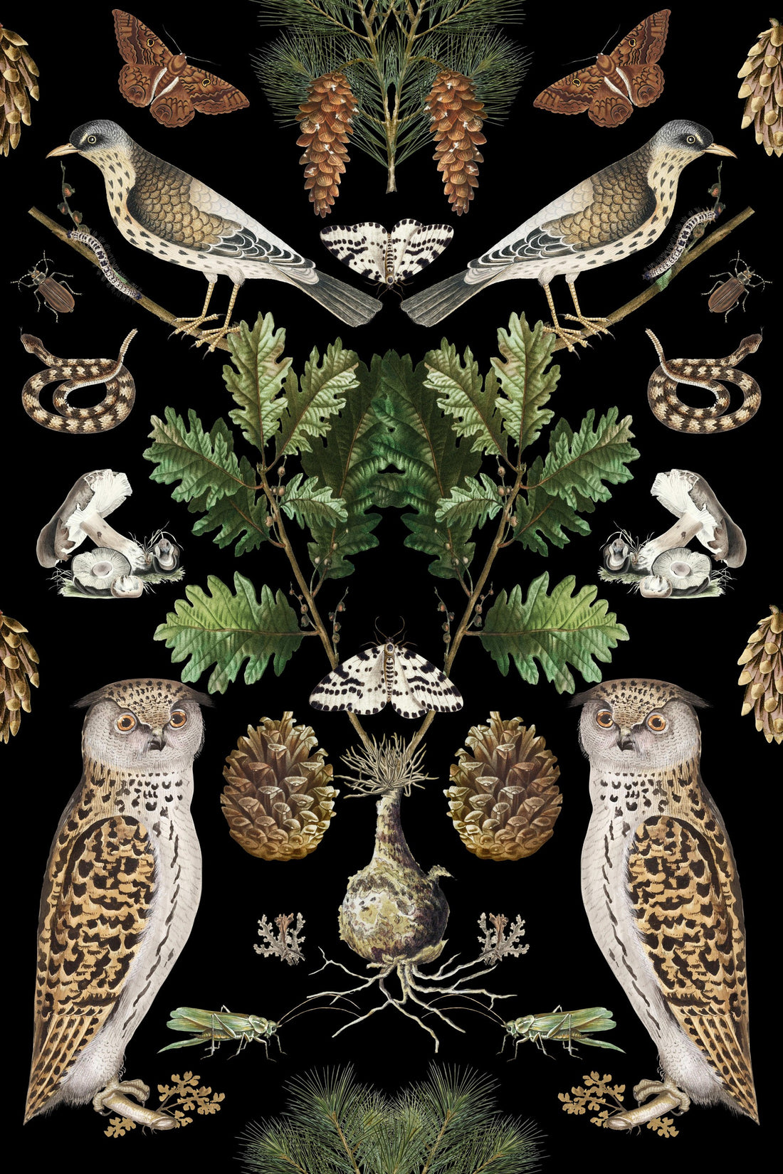 Owls & Oak Leaves pattern thumbnail