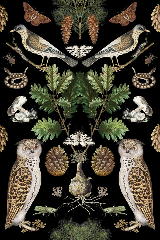 Owls & Oak Leaves pattern thumbnail