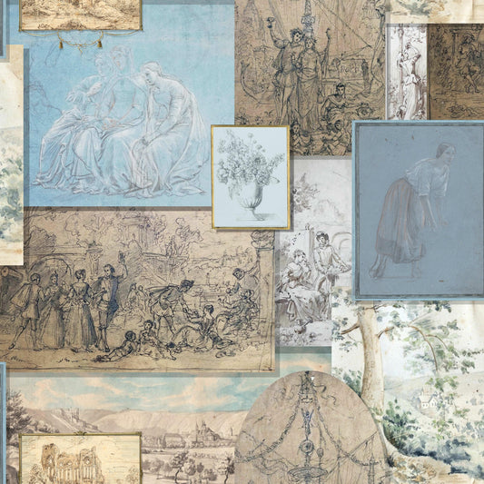 Pages Sketches In Blue pattern thumbnail