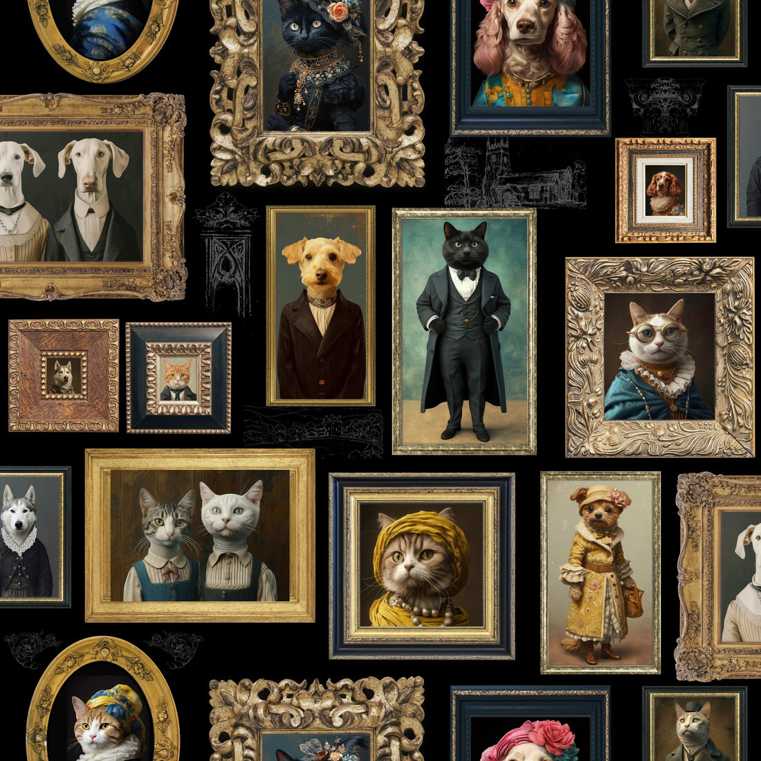 Raining Cats And Dogs pattern thumbnail