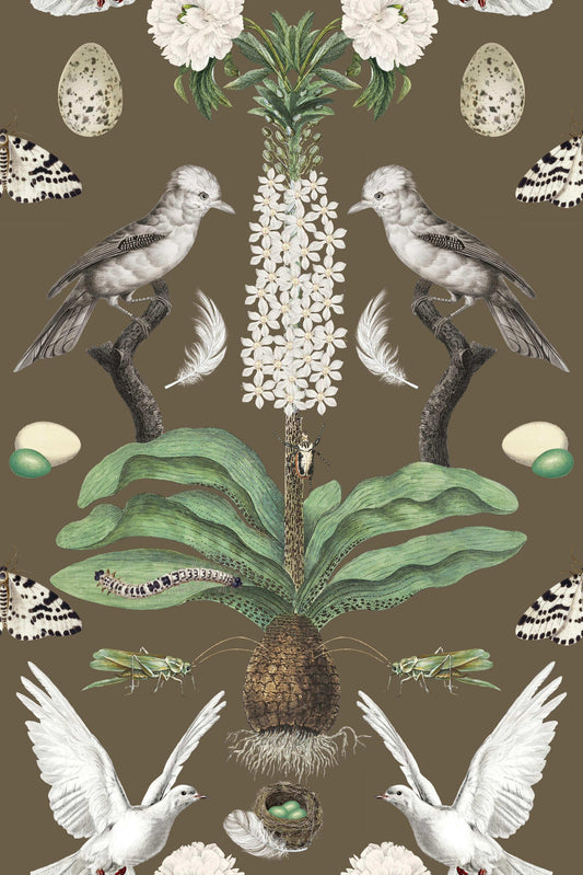 White Doves On Tobacco pattern thumbnail