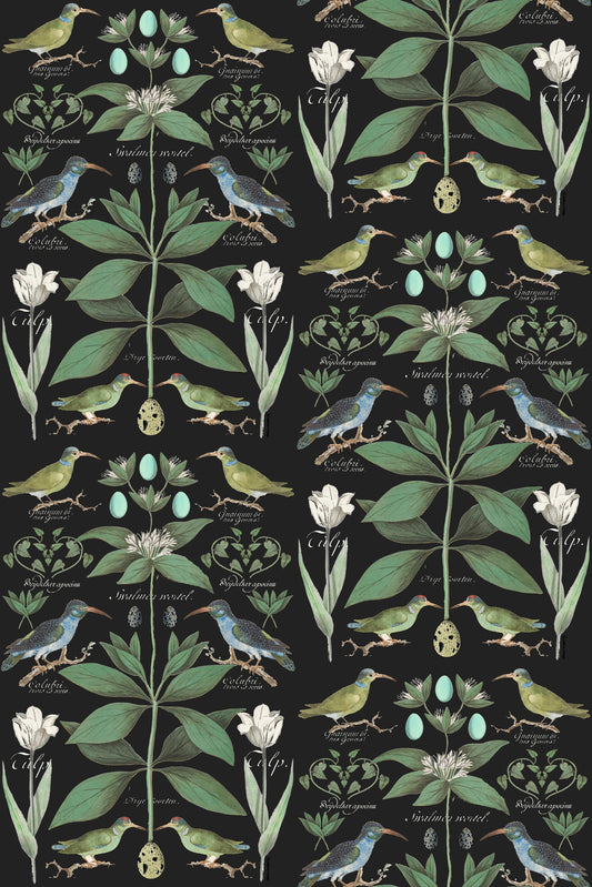 White Tulips On Dark Color Small pattern thumbnail